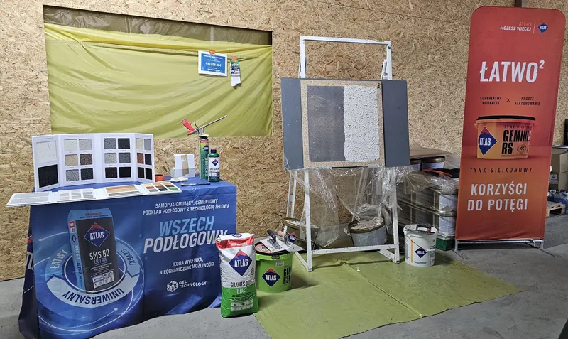 Stanowisko prezentacyjne ATLAS podczas śniadania z wykonawcami w Budrolu